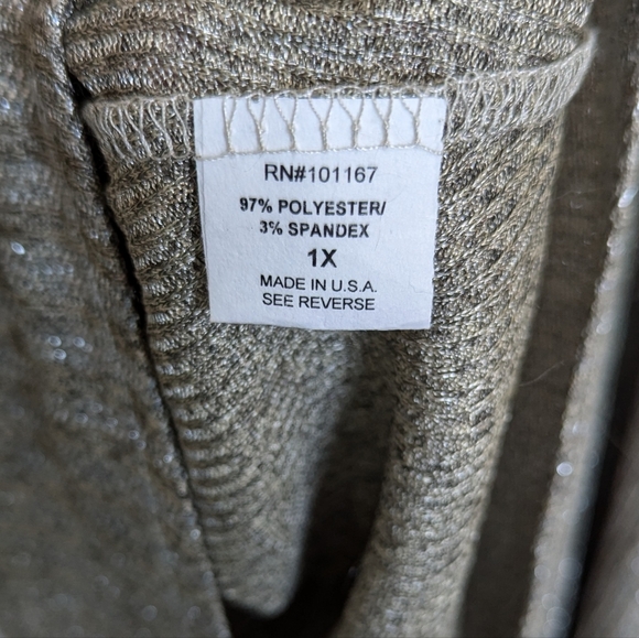 Kim & Cami Silver Blouse 1X - Picture 4 of 4